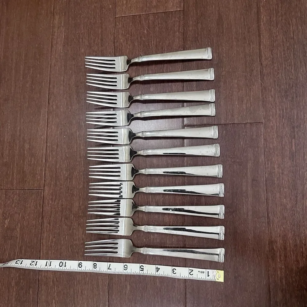 Lot of 51 Pcs. MIKASA Rope Flatware Spoons Forks Knives Stainless Rope Bands